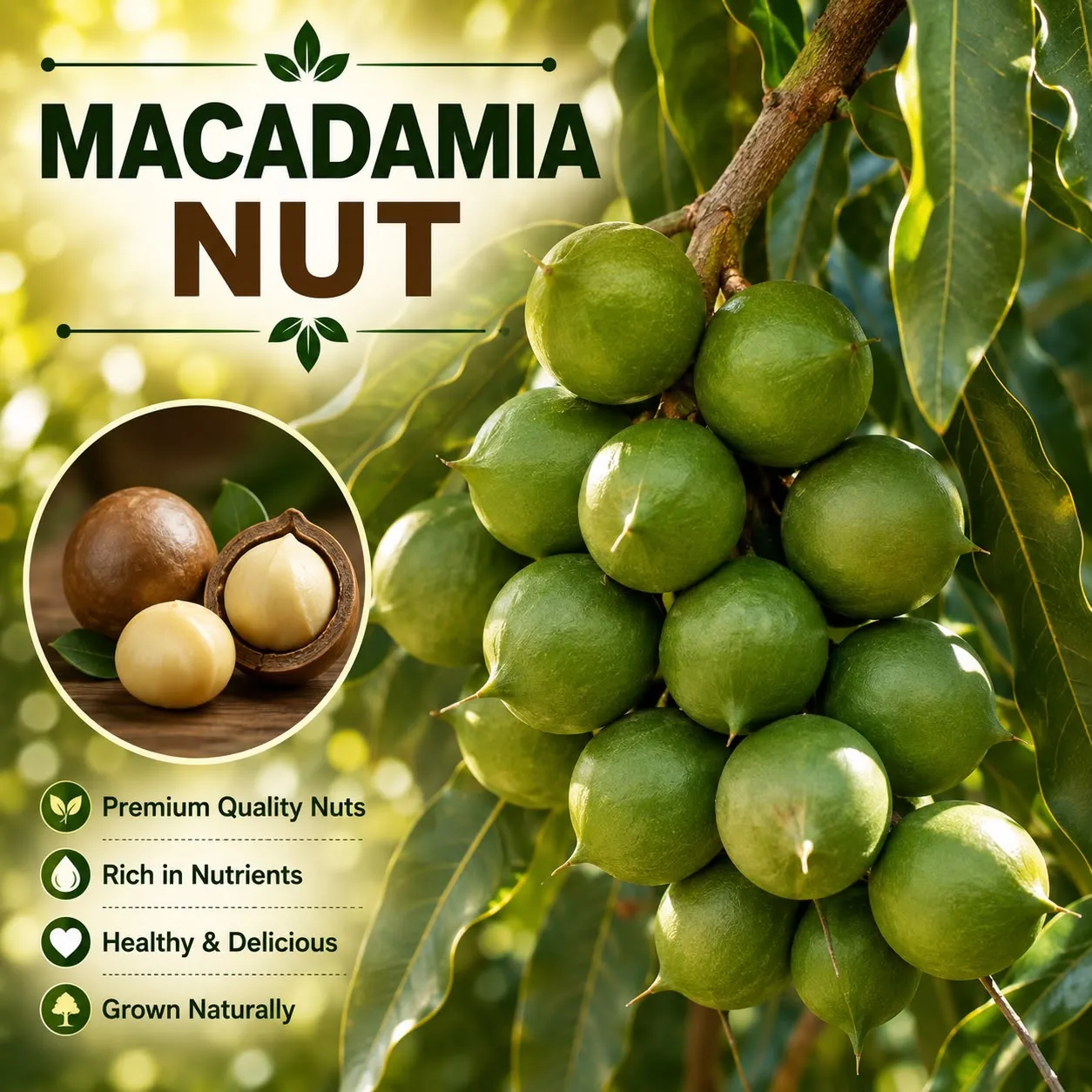 Macadamia Nut (மக்கடமியா)